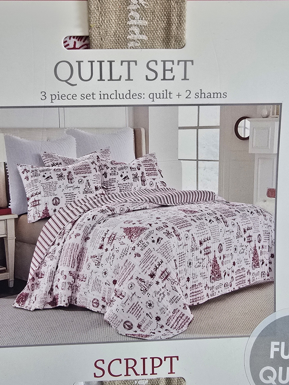Full/Queen Christmas Quilt Set - Picture 4 of 6